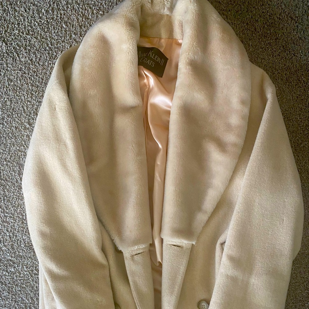 Vintage Anne Klein Faux Fur Coat